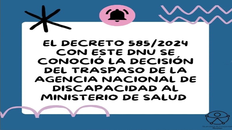 Decreto de traspaso de la Agencia Nacional de Discapacidad